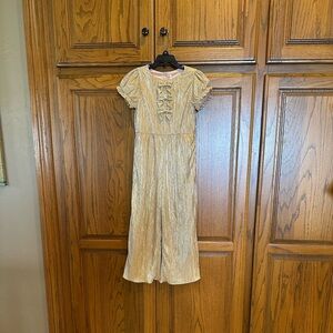 Janie and Jack gold metallic jumpsuit